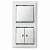 Legrand Valena Крем Переключатель 2-х клавишный с подсветкой