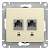 SE Glossa Молочная Розетка 2-ая компьютерная RJ45+RJ45, кат.5E