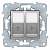 SE Unica New Алюминий Розетка компьютерная, RJ45, двойная, кат. 5е UTP