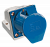 IEK Розетка 113 стационарная 2Р+РЕ 16А 220В IP44