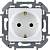 Legrand INSPIRIA Белый Розетка 2К+З со шторками - немецкий стандарт - 16 А - 250 В