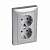 Legrand Valena Розетка 2X2К+З в сборе, со шторками, безвинт.