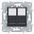 SE Unica New Антрацит Розетка компьютерная, RJ45, двойная, кат. 5е UTP